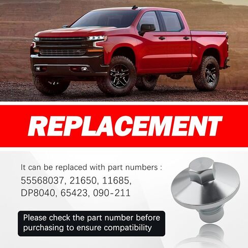 M14×1.5 Engine Oil Drain Plug Replacement OEM#55568037,Oil Pan Drain Plug Compatible with Chevrolet Sonic Trax Cruze Volt,Oils Plugs Bolt with O-Ring Rubber Sealing Gasket in Kuwait