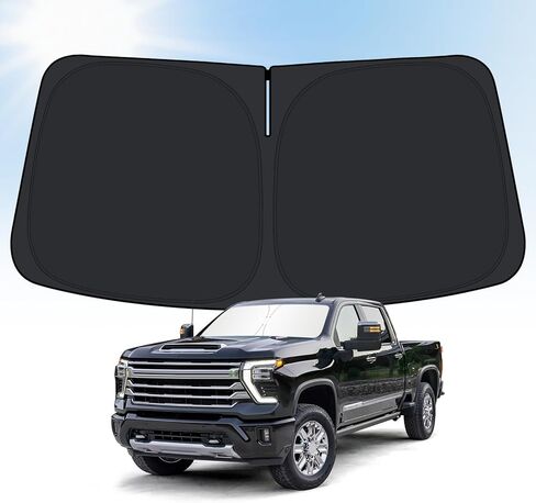 Windshield Sun Shade for Toyota Tundra 2022-2026, Car 4-Layer Front Window Covers Sun Visor Protector, Foldable Blocks UV Rays Sunshade Custom Fit for Toyota Tundra Accessories in Saudi Arabia