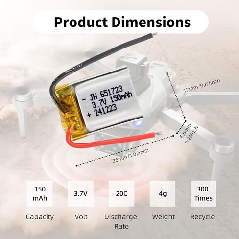 3.7v li-po Battery 150mah 651723 20C Rechargable Batteries for Syma S107 S107G RC Helicopter DIY Project in Saudi Arabia