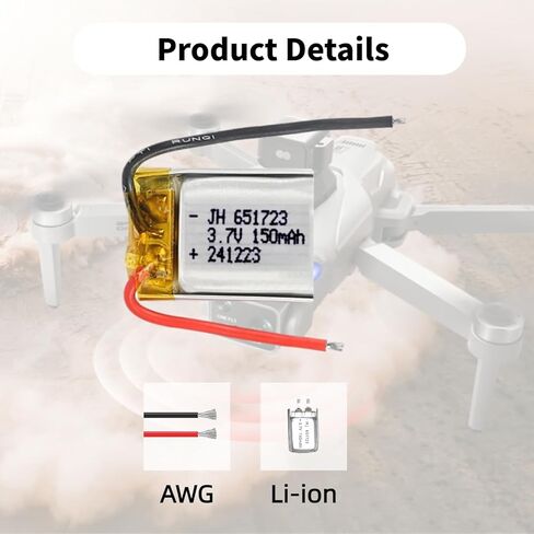 3.7v li-po Battery 150mah 651723 20C Rechargable Batteries for Syma S107 S107G RC Helicopter DIY Project in Saudi Arabia