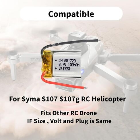 3.7v li-po Battery 150mah 651723 20C Rechargable Batteries for Syma S107 S107G RC Helicopter DIY Project in Saudi Arabia