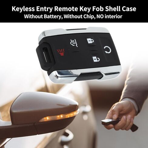X AUTOHAUX Key Shell Case دخول بدون مفتاح عن بعد مفتاح فوب استبدال الحال بالنسبة لشفروليه تاهو 2015-2019 لسيارة شيفروليه سوبربان 2015-2019 5 أزرار M3N-32337200 in Saudi Arabia
