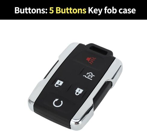X AUTOHAUX Key Shell Case دخول بدون مفتاح عن بعد مفتاح فوب استبدال الحال بالنسبة لشفروليه تاهو 2015-2019 لسيارة شيفروليه سوبربان 2015-2019 5 أزرار M3N-32337200 in Saudi Arabia