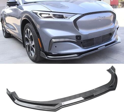 CHIESMA for Mach E Front Bumper Lip Fit for Fold Mustang Mach-E 2021 2022 ABS Painted 3pcs Front Bodykit Spoiler Splitter Air Dam Chin Diffuser Low Bumper (Gloss Black) in Saudi Arabia