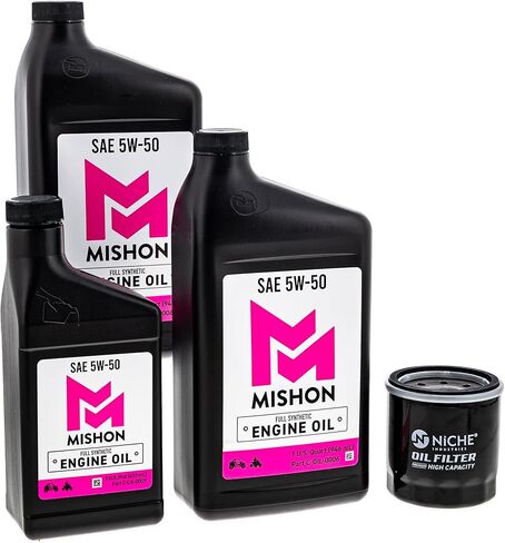 MISHON Engine Oil Change Kit for Polaris Sportsman 335 5W-50 Full-Synthetic (1999-2000) in Saudi Arabia