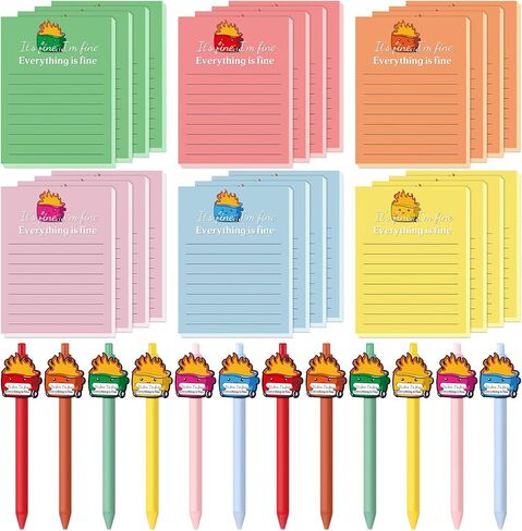 مجموعة Fullhawl 48 جهاز كمبيوتر شخصى Jesus Loves You Sticky Notes and Pens Set، 24 لوحة مذكرات يسوع و24 قلم دعم عاطفي إيجابي، هدايا تقدير الموظف للطلاب، فريق العمل، زملاء العمل، الموظفين، المعلمين in Kuwait