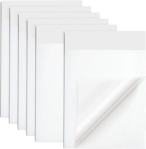 6 Pads Large Transparent Sticky Notes, 5.5 x 8 Inch Clear Self-Adhesive Translucent Paper, 300 Sheets Waterproof PET Jumbo See-Through Notes for Office Home Organization Supplies in Kuwait