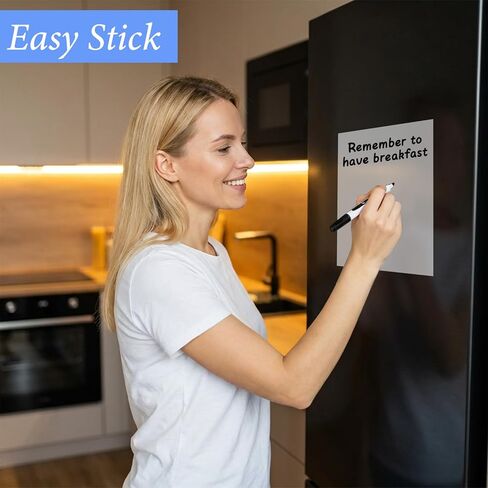 6 Pads Large Transparent Sticky Notes, 5.5 x 8 Inch Clear Self-Adhesive Translucent Paper, 300 Sheets Waterproof PET Jumbo See-Through Notes for Office Home Organization Supplies in Kuwait