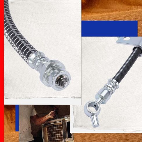 JC Whitney JFBAJCWBHH00283 Front Right Brake Hydraulic Hose - Compatible with Hyundai Sonata 2006-2010, Azera 2006-2011 in Kuwait