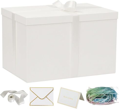 YINUOYOUJI Extra Large White Gift Box with Lids 17x11x11inches in Saudi Arabia