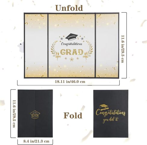 Graduation Guest Book 2026, Black and Gold Graduation Decorations Class of 2026 Graduation Signature Autograph Book for Congrats Grad Party Favors Supplies Gifts in Kuwait