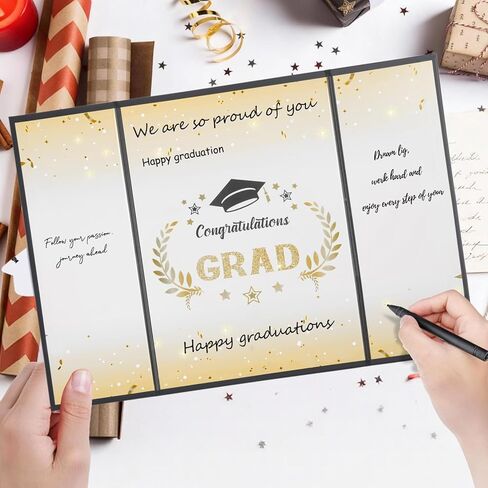 Graduation Guest Book 2026, Black and Gold Graduation Decorations Class of 2026 Graduation Signature Autograph Book for Congrats Grad Party Favors Supplies Gifts in Kuwait