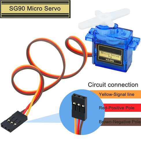 6 Pcs SG90 Micro Servo Motor Compatible with for Arduino Raspberry Pi RC DIY in Saudi Arabia