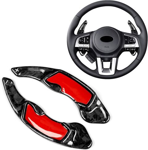 T-carbon Paddle Shifter Extensions Fits Subaru Forester Impreza Legacy Ascent WRX Outback XV Crosstrek Accessories;Real Glass Fiber Steering Wheel Shifter Paddle Cover Trims Fits BRZ Scion FRS GT86 in Kuwait
