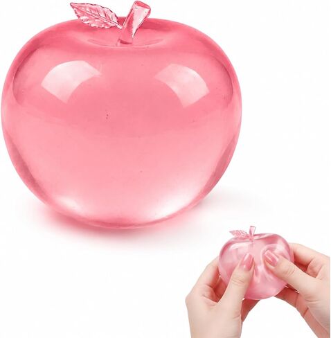 Pink Apple Squishy, Slushy Soft Fruit Squeezes, Slow Rebound Squeezy Balls for Anxiety Relief, Sensory Decompression Stress Ball for Adults & Office in Kuwait