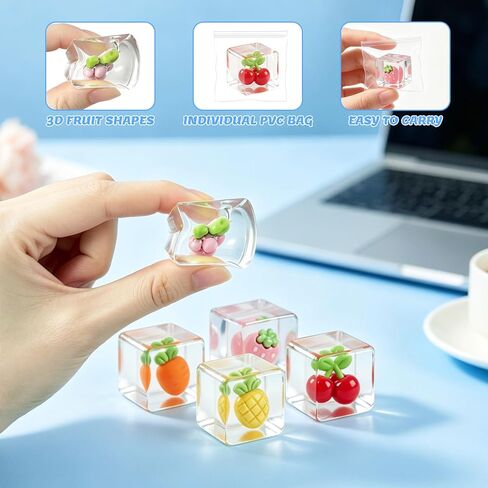 25Pcs Ice Cube Sensory Toys,Slow Rising Ice Cube Stress Balls for Adults Teen,Square Squeeze Ball Sensory Toys Soft Fidget SquishiesToys for Classroom Prizes,Anxiety Stress Relief Squishies for Party in Kuwait