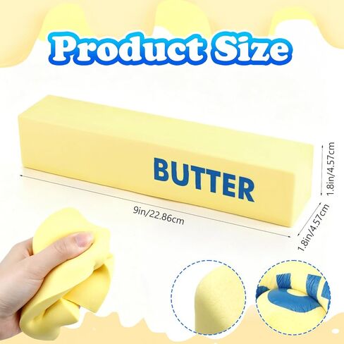 Big Butter Fidget Toys Stress Balls, Soft Slow-Rising Butter Desktop Office Squeeze Toys for Adults, Holiday Party Birthday Gifts in Saudi Arabia