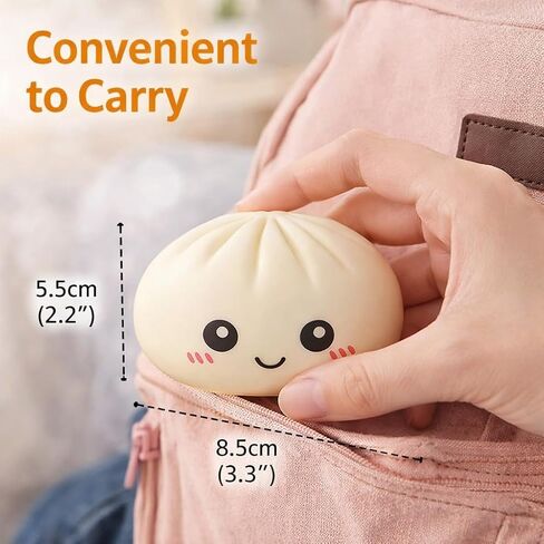 Dumpling Squishy Toys, Gaint Dumpling Squishy Mystery Box, Colorful Squishies Dumplings Stress Balls Toy, Stocking Stuffers with Food Steamer Stretchy Desk Toy (Cream White) in Saudi Arabia