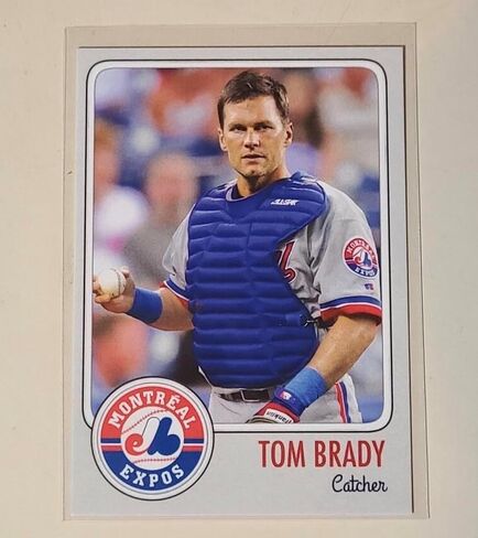 Tom Brady Expos Baseball Card #12 RC Montreal Expos Promo Card in Kuwait