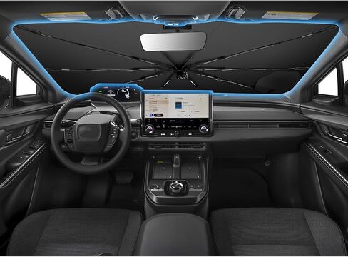 SHAOHAO لعام 2026 Lexus TX 350 مظلة شمسية للزجاج الأمامي للسيارة، لعام 2025 2026 Lexus TX 350 500h ملحقات نافذة السيارة مظلة شمسية سهلة الطي عاكسة للحرارة وحماية من الأشعة فوق البنفسجية مانع حاجب الشمس in Kuwait