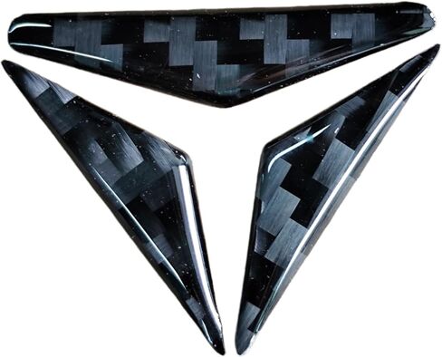 3PC Carbon Fiber Triangular Peel & Stick Steering Wheel Emblem Inserts for Polaris Slingshot 2020+ in Saudi Arabia