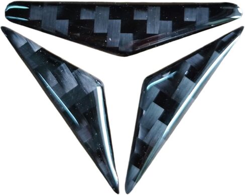 3PC Carbon Fiber Triangular Peel & Stick Steering Wheel Emblem Inserts for Polaris Slingshot 2020+ in Saudi Arabia