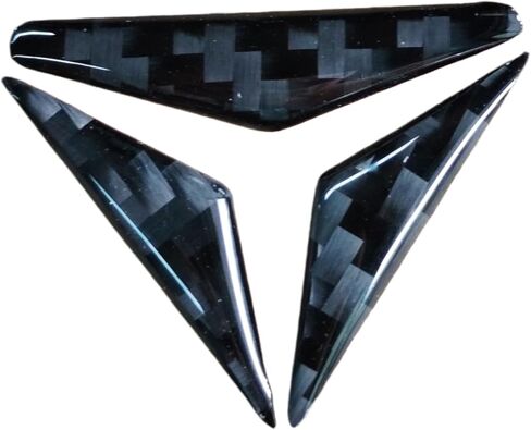3PC Carbon Fiber Triangular Peel & Stick Steering Wheel Emblem Inserts for Polaris Slingshot 2020+ in Saudi Arabia