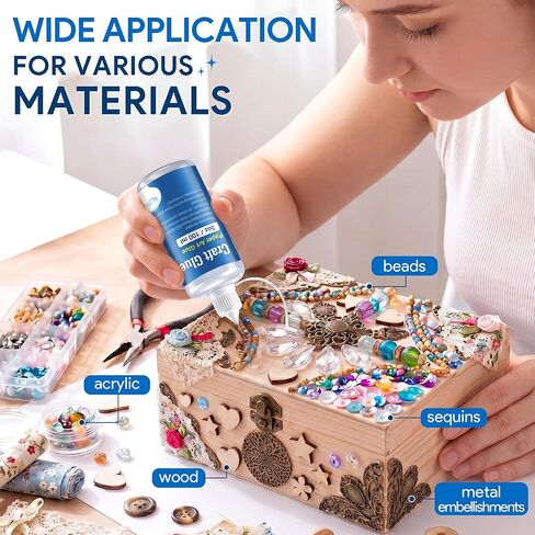 Maitys Clear Paper Glue for Crafts, No Wrinkle, PH Neutral, Quick Dry, PVA Crafting Glue for Scrapbooking, Card Making, Greeting Cards, Paper Quilling and School Projects (100ml/3.4oz) in Kuwait