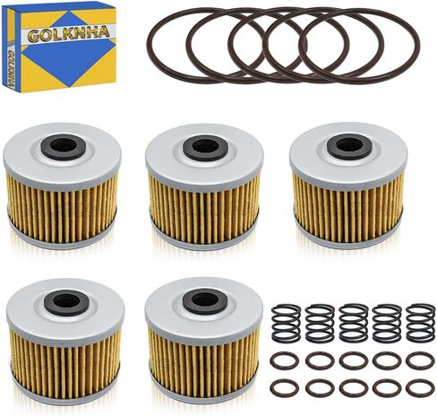 5PSC Oil Filte Kit for honda ATV TRX 250/250R/250X/300/300EX/400 & ATC/250ES Big Red/250SX/350X & Motorcycle XL XR 250R/250L/350R/400R/500R/600R/650L/650R, NX 250/650, GB500 in Kuwait