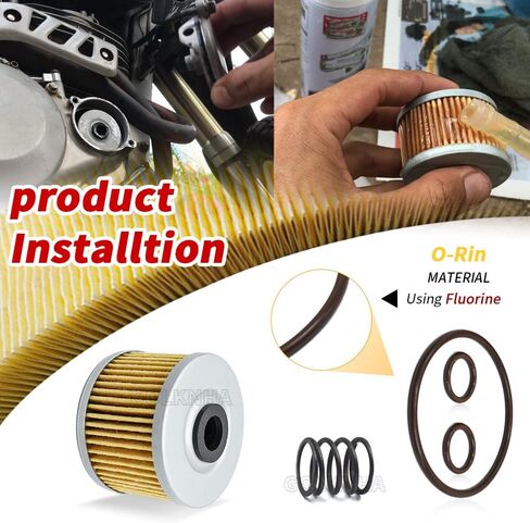 5PSC Oil Filte Kit for honda ATV TRX 250/250R/250X/300/300EX/400 & ATC/250ES Big Red/250SX/350X & Motorcycle XL XR 250R/250L/350R/400R/500R/600R/650L/650R, NX 250/650, GB500 in Kuwait
