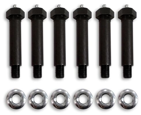 6-Pack 9/16" x 3" Trailer Spring Shackle Wet Bolts with Grease Fittings – Upgrade for 1-3/4" Wide Leaf Springs – Includes Locknuts – Fits 2K, 3.5K, 5.2K, 6K, 7K Axles – Complete Set for Single Axle in Kuwait