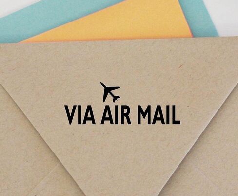 VIA AIR Mail Self Inking Rubber Stamp Custom Colop Office Stationary P20 Mini Stamper in Kuwait