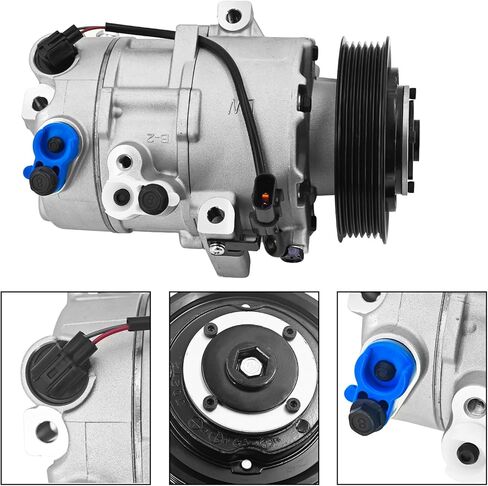97701-D3201 2.0L AC Compressor Assembly w/Clutch Compatible with Hyundai Tucson 2.0L 2017-2018 Air Conditioning AC Compressor 6 Grooves Ac Compressor Kit Replace# 97701D3201 in Saudi Arabia