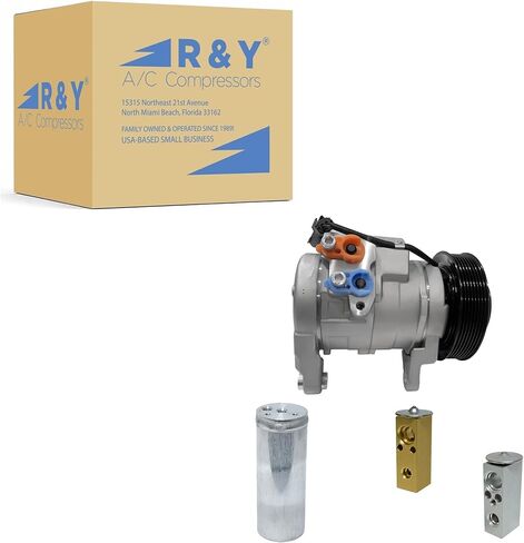 طقم ضاغط التيار المتردد الجديد RYC KT BH92N (يناسب فقط المركبات ذات مكيف الهواء الخلفي. يناسب دودج دورانجو 5.7L 2004, 2005, 2006) in Kuwait
