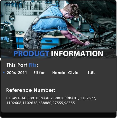 ضاغط تكييف الهواء مع القابض يناسب هوندا سيفيك 1.8L 2006-2011 يستبدل 38810RNAA02 تكييف وضاغط للهواء in Kuwait