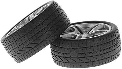 8pcs 48mm Toy Car Black Tires, 48mm Simulation Rubber Wheel Tire for Car Truck Model Replacement Accessories, Tire and Sets, Remote and App Controlled Vehicles in Saudi Arabia