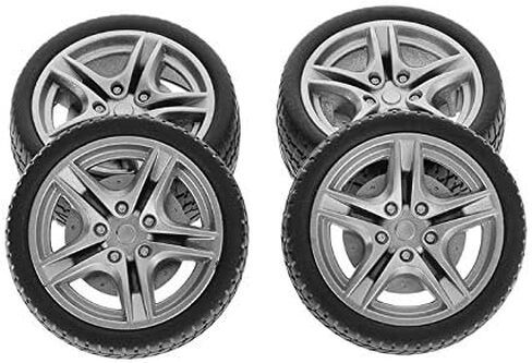 8pcs 48mm Toy Car Black Tires, 48mm Simulation Rubber Wheel Tire for Car Truck Model Replacement Accessories, Tire and Sets, Remote and App Controlled Vehicles in Saudi Arabia