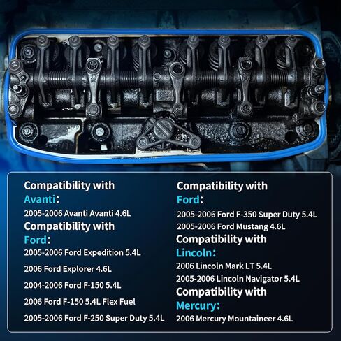 مجموعة حشية غطاء صمام المحرك VS50664R تناسب 2004-2006 Ford F150 Expedition Mustang F250 F350 Super Duty، 05 06 Lincoln Navigator Mark LT، 2006 Mercury Mountaineer، 4.6L 5.4L، استبدل VS50372 in Kuwait