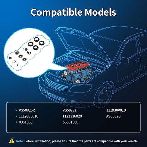 مجموعة حشية غطاء الصمام VS50825R تناسب 2009-2018 Toyota Camry Avalon Hybrid Highlander RAV4 Sienna Venza، 20013-2020 Lexus ES300h NX300h، 2011-2016 Scion tC، 2.4L 2.5L 2.7L، استبدل VS50721 in Kuwait