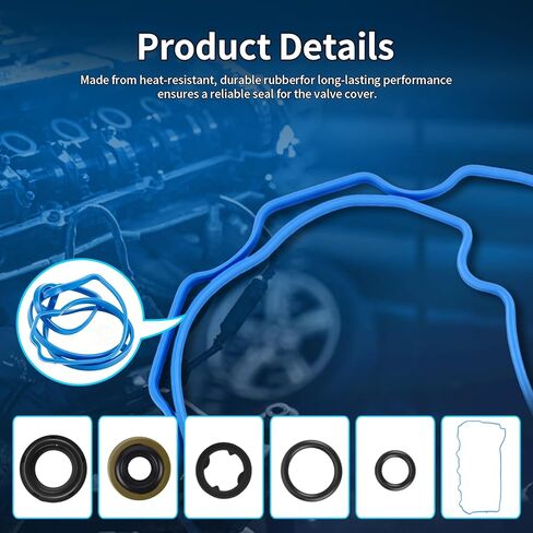 مجموعة حشية غطاء الصمام VS50825R تناسب 2009-2018 Toyota Camry Avalon Hybrid Highlander RAV4 Sienna Venza، 20013-2020 Lexus ES300h NX300h، 2011-2016 Scion tC، 2.4L 2.5L 2.7L، استبدل VS50721 in Kuwait