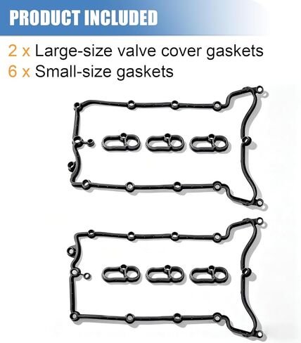 Sorello Engine Valve Cover Gasket Set Fit for Jaguar F-Type F-Pace XF XE XJ 3.0L, for Land Rover Discovery LR4 Range Rover Sport 3.0L V6-Gas, Replace AJ813020 AJ813023, C2D3527, LR041869 in Saudi Arabia