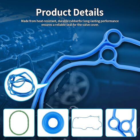 VS50529R Engine Valve Cover Gasket Set Kit Fits for 2000-2011 Ford Explorer Sport Trac Ranger, 2002-2010 Mercury Mountaineer, 2001-2010 Mazda B4000, 2005-2009 Land Rover LR3, Replace VS50323 in Kuwait