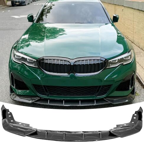 جناح ممتص الصدمات الأمامي مناسب لسيارات BMW 3 Series G20 2019 2020 2021 2022 ملحقات 330i/ 330e/ M340i (M Sport فقط)، طقم هيكل ذقن هوائي أسود لامع in Kuwait