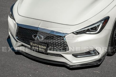 بديل لسيارة إنفينيتي Q60 لعام 2017 إلى الوقت الحاضر | مسار الأداء نمط ألياف الكربون المصد الأمامي الشفة السفلية الفاصل in Kuwait