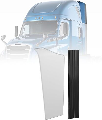HECASA Upper Cab Fairing & Fairing Extension Compatible with 2008-2020 Freightliner Cascadia Replacement for A2267507000 Cabin Air Deflector Fairing Extension Plastic Left Driver Side in Kuwait
