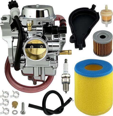 Carburetor with Air Filter Oil Filter Spark Plug Fit for Suzuki Eiger 400 LT-F400 LTF400 LT-A400 LT-A400F 2x4 4x4 2002-2007 ATV Carb Replacement in Saudi Arabia