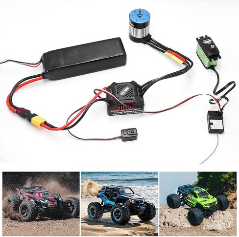Upgraded 80A Brushless ESC 2-4S Electronic Speed Controller Waterproof ESC for 1/10 Remote Control Car Short-Course Monster Truck in Saudi Arabia