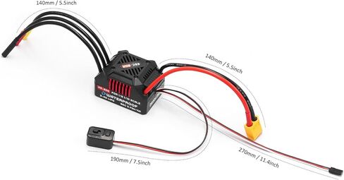 Upgraded 80A Brushless ESC 2-4S Electronic Speed Controller Waterproof ESC for 1/10 Remote Control Car Short-Course Monster Truck in Saudi Arabia