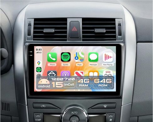6G+128G 8 Core Android 13 راديو سيارة ستيريو لسيارة Toyota Corolla 2009-2013 Wireless Carplay DSP-36، Rimoody 9 بوصة شاشة لمس GPS WiFi Bluetooth FM/RDS Mirror Link 59-UI Themes كاميرا احتياطية in Saudi Arabia