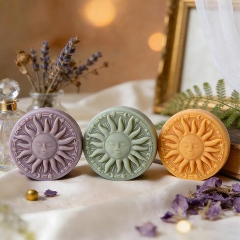 Sun Face Candle Mold Sun Goddess Candle Silicone Molds for Candles Making Resin Casting Aromatherapy Candles Handmade Wax Home Decor in Kuwait